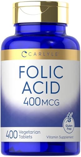 Carlyle Folic Acid 400 mcg | 400 Tablets | Vegetarian