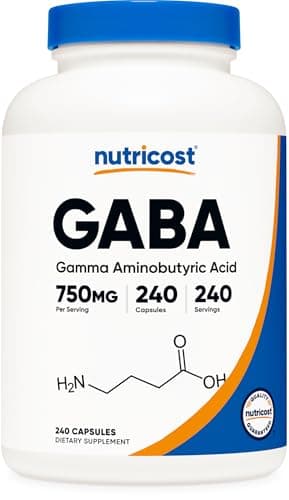 Nutricost GABA (Gamma Aminobutyric Acid) 750mg