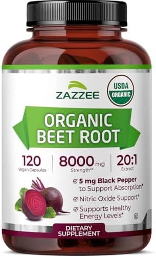 Zazzee USDA Organic Beet Root 20:1 Extract