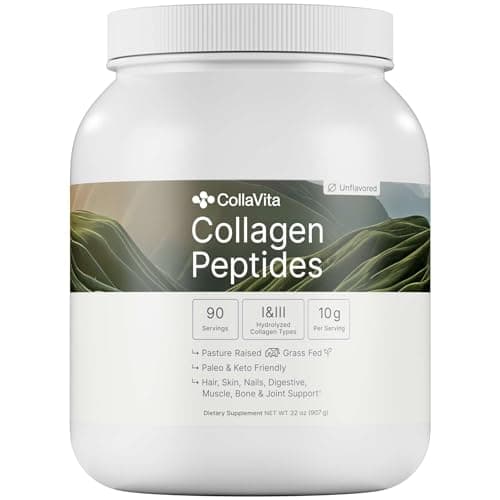 CollaVita Collagen Peptides Powder (3 Month Supply) Grass-Fed…