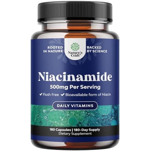 Pure Vitamin B3 Niacinamide 500mg Capsules - Niacinamide (Vit…