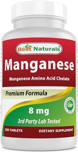 Best Naturals Manganese (Manganese Amino Acid Chelate) 8 mg…