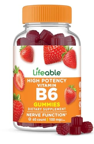 Lifeable Vitamin B6 Gummies | 100mg | Great Tasting VIT B6…