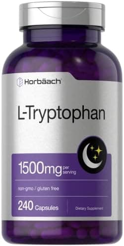 Horbäach L Tryptophan 1500mg Capsules | 240 Count | Nighttime…