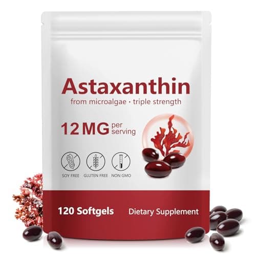 Astaxanthin Supplements 12mg 120 Softgels