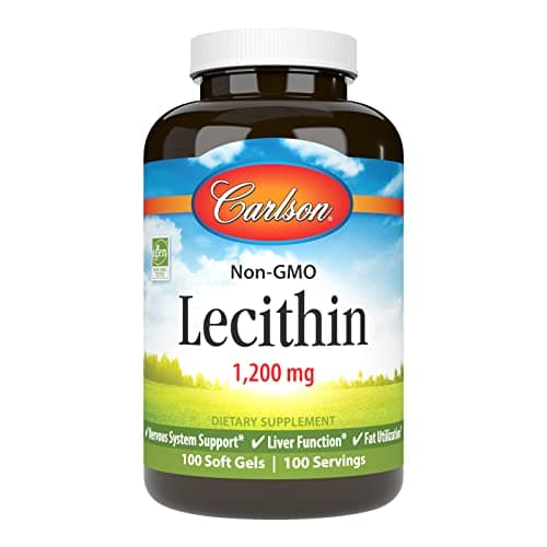 Carlson Lecithin, Non-GMO, 1200 mg, 100 Softgels