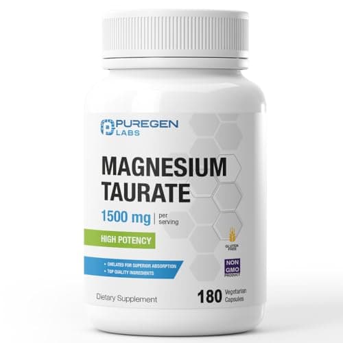 Puregen Labs Magnesium Taurate 1500mg per Serving [High…