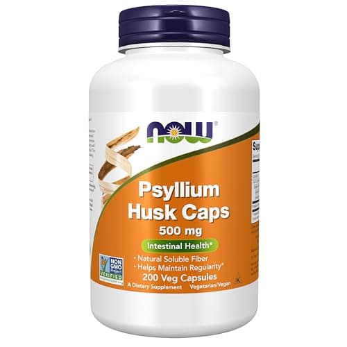 NOW Foods Supplements, Psyllium Husk Caps 500 mg, Non-GMO…