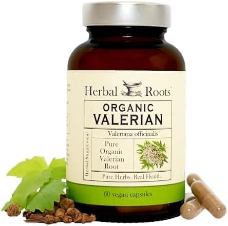 Herbal Roots Pure Organic Valerian Root Capsules - Non-Habit…