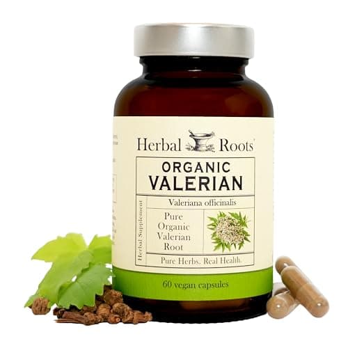 Herbal Roots Pure Organic Valerian Root Capsules - Non-Habit…