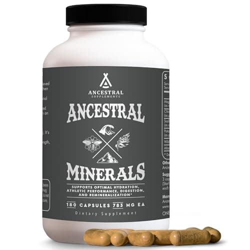 Ancestral Supplements Minerals & Electrolytes Capsules, 180 Ct