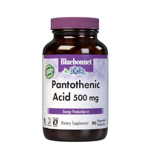 Bluebonnet Pantothenic Acid 500 mg Vegetable Capsules