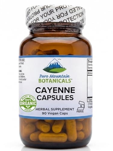 Pure Mountain Botanicals Cayenne Pepper Capsules - 500mg…