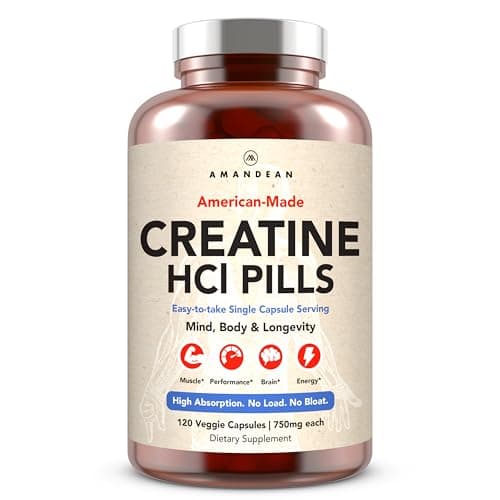 AMANDEAN Creatine HCl Capsules & Pills
