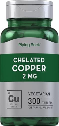Piping Rock Chelated Copper 2 mg Supplement | 300 Tablets…