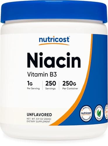 Nutricost Niacin Vitamin B3 Powder 250 Grams - 1G Per Serving…