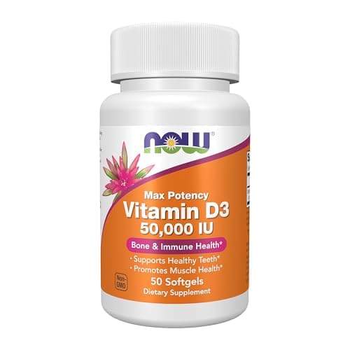 NOW Foods Supplements, Vitamin D-3 50,000 IU Softgels, 50…