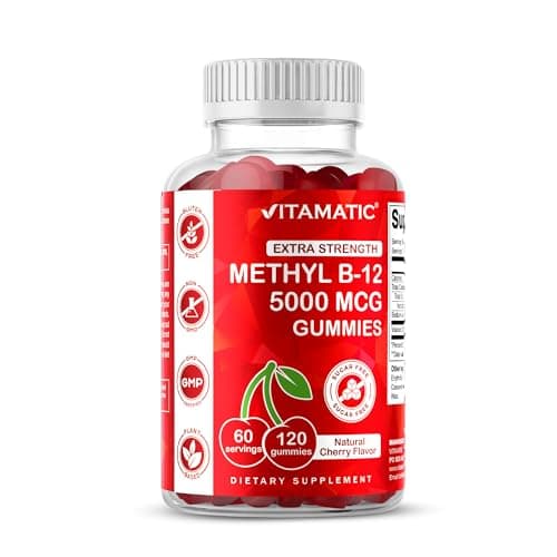 Vitamatic Extra Strength Vitamin B12 5000 mcg (Methyl B12)…