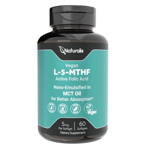 Naturalis Vegan L-5-MTHF 5mg (8300 mcg DFE) | Active Folate…