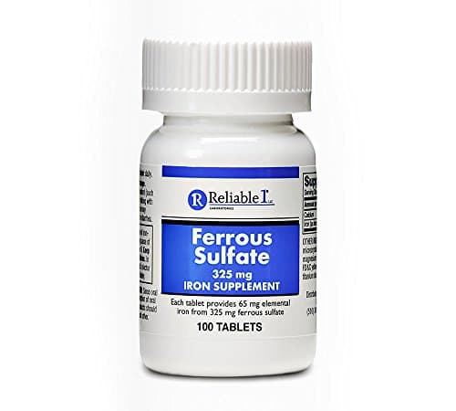 Iron Supplement Ferrous Sulfate 325mg by Reliable 1 | Iron…