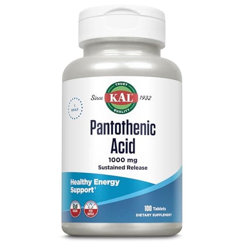 KAL Pantothenic Acid 1000mg Supplement for Men & Women…
