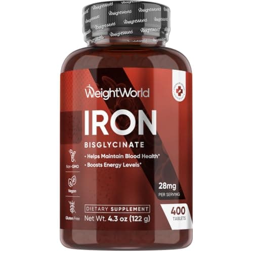 WeightWorld Iron Bisglycinate 28mg - Blood Health & Boosts…