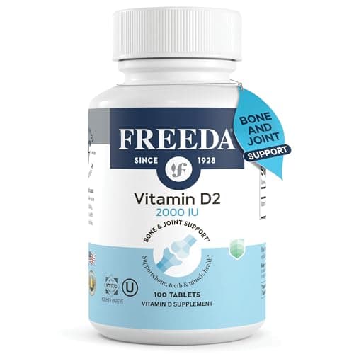 FREEDA Vitamin D2 2000 IU – Vegan Vitamin D for Bone Strength…