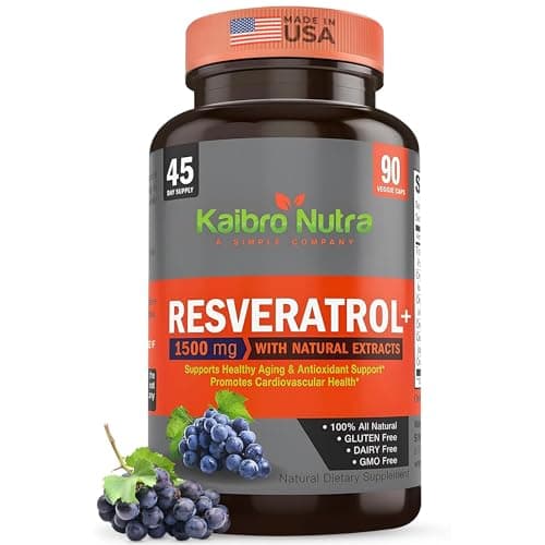 Kaibro Nutra Resveratrol Supplement 1500mg | Trans Resveratrol…