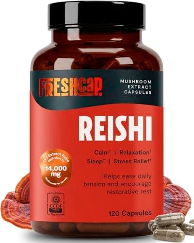 FreshCap Mushrooms Ayurvedic Premium Organic Reishi Capsules…