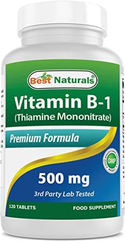 Best Naturals Vitamin B1 as Thiamine Mononitrate 500 mg 120…