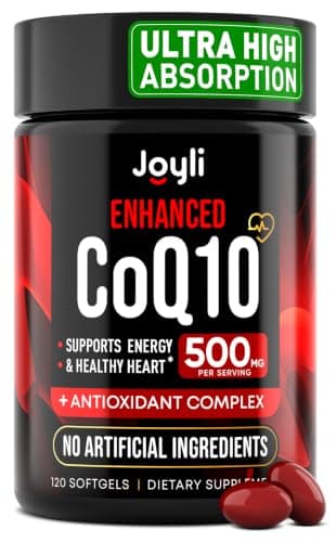 High Absorption CoQ10 500MG - Co Q 10 Supplement 120 Softgels…