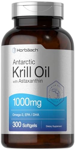 Horbäach Antarctic Krill Oil 1000mg Softgels | 300 Count…