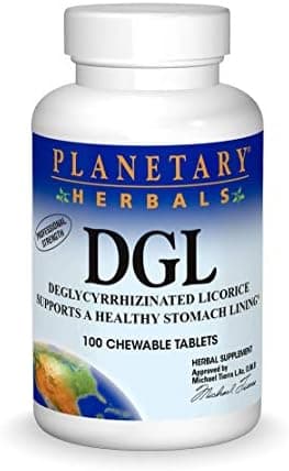 Planetary Herbals DGL Licorice Tablets, 100 Count