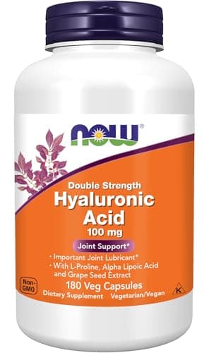 NOW Foods Supplements, Hyaluronic Acid 100 mg, 180 Veg…