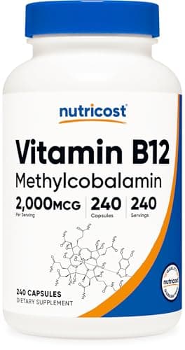 Nutricost Vitamin B12 (Methylcobalamin) 2000mcg