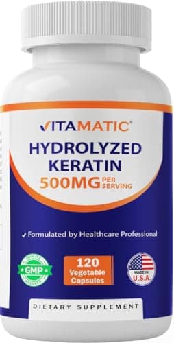 Vitamatic Hydrolyzed Keratin 500mg per Serving - 120…