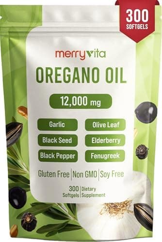 MERRY VITA Oil of Oregano with Black Seed Oil– Oregano Oil…