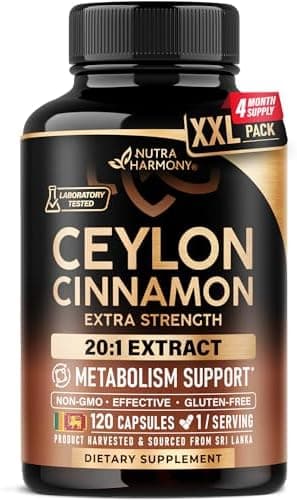 Ceylon Cinnamon Capsules - Energy Heart & Metabolism Support…