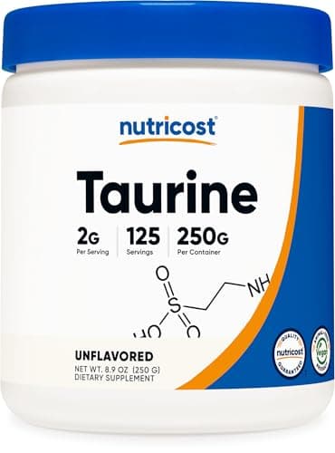 Nutricost Taurine Powder 250 Grams - 125 Servings