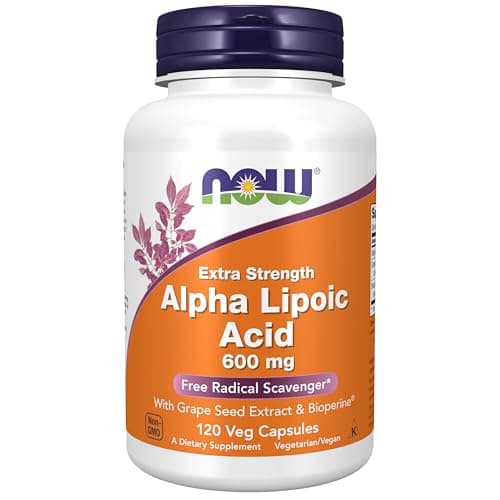 NOW Foods Supplements, Alpha Lipoic Acid 600 mg with Grape…