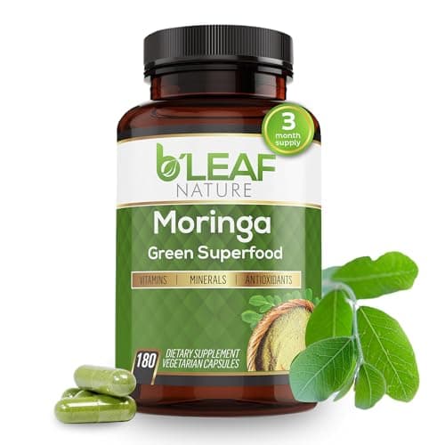 B'LEAF NATURE Moringa Capsules Organic 1000mg — Pure Moringa…