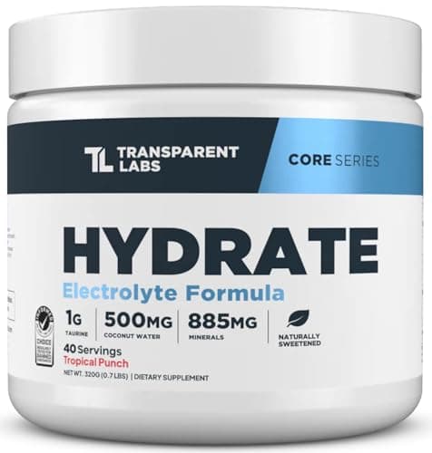 Transparent Labs Hydrate Naturally Sweetened Electrolytes…