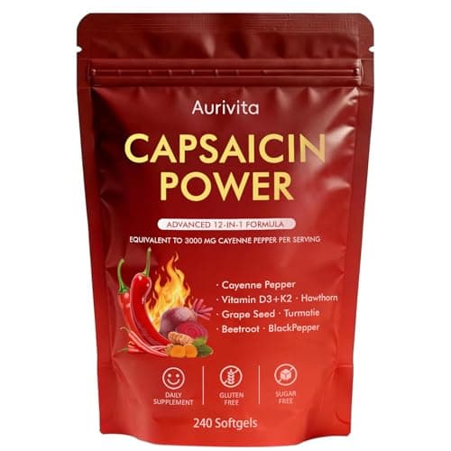 Aurivita Capsaicin Power - Cayenne Pepper Softgels Supplement