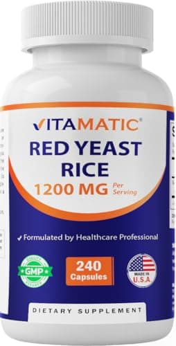 Vitamatic Red Yeast Rice 1200 mg Per Serving - 240 Veg…
