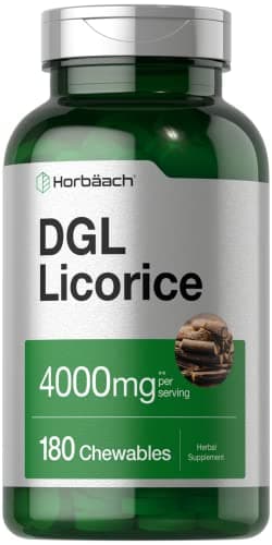 Horbäach DGL Licorice Supplement | 180 Chewable Tablets