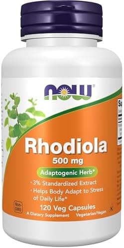 NOW Supplements, Rhodiola 500 mg, Helps Body Adapt to Stress…