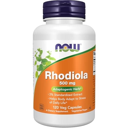 NOW Supplements, Rhodiola 500 mg, Helps Body Adapt to Stress…