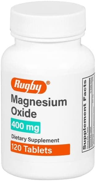 Rugby Magnesium Oxide 400 mg Tablets - Dietary Supplement…