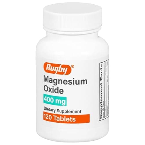 Rugby Magnesium Oxide 400 mg Tablets - Dietary Supplement…