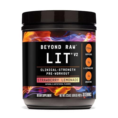 BEYOND RAW LIT V2 Clinical Strength Pre Workout Powder